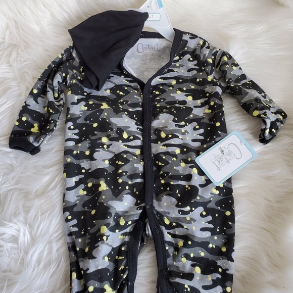 Chick Pea/Contact/Old Navy Unisex Baby Onesie Pajama Bundle SZ 6-9M - Picture 8 of 14